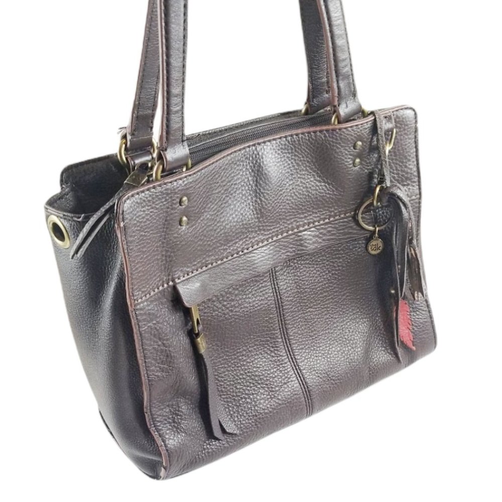 The Sak Alameda Brown Leather Satchel Handbag